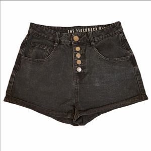 Cotton On The Flashback High Rise Black Shorts